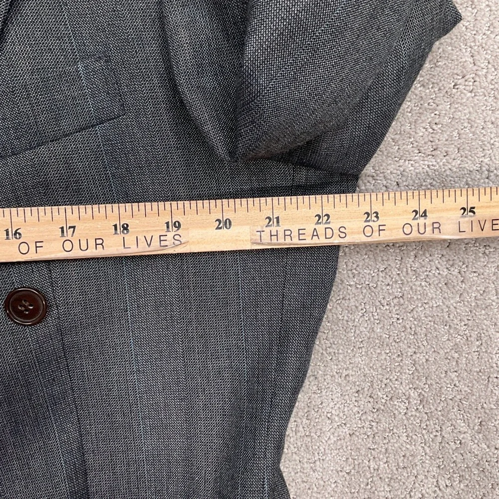 Botany 500 Suit Men 44L 35W 30L Athletic Fit Gray Multi Stripe Double‎ Breasted